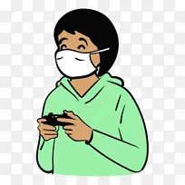女人 医用口罩 冠状病毒