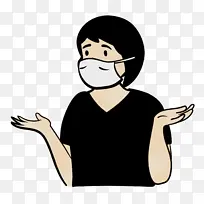 女人 医用口罩 冠状病毒