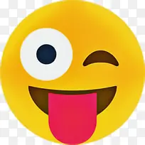 表情符号 眨眼 微笑