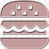 汉堡图标 烧烤图标 卡通