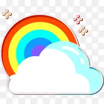 天气图标 彩虹图标 圆圈