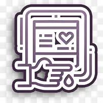 血糖水平图标 血液测试图标 健康图标