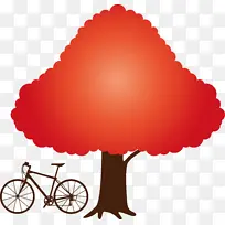 自行车 红色 米