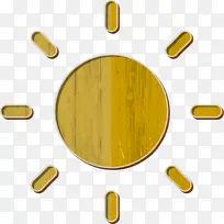 太阳图标 摄影图标 黄色