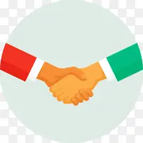 握手 圆圈 米
