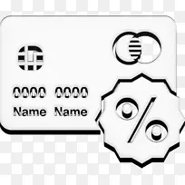 折扣图标 信用卡图标 徽标
