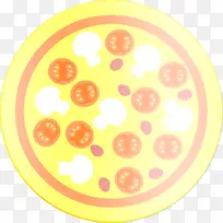 派对和庆典图标 披萨图标 圆圈