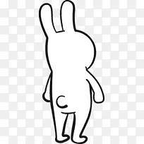 卡通兔子 可爱的兔子 线条艺术