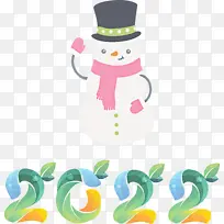 新年快乐 雪人 视频