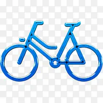 骑行图标 自行车图标 线性详细旅游元素图标