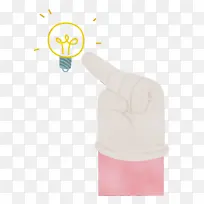 点 手 水彩画