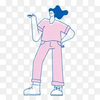 女孩站姿 引导 人体