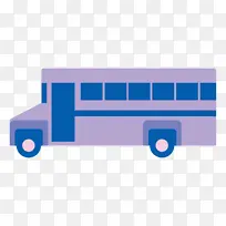 卡通巴士 标志 紫色