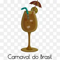 巴西狂欢节 鸡尾酒装饰 酒杯