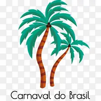 巴西狂欢节 棕榈树 叶子