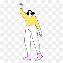女孩站立 人体 鞋子