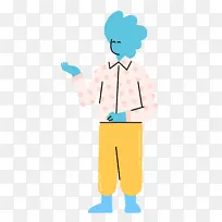 卡通人物 站立 服装