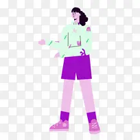 站立 短裤 女人