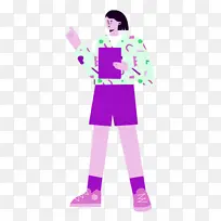站立 短裤 女人