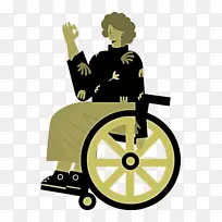 女人 女士 轮椅