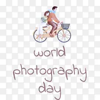 世界摄影日 自行车 标志