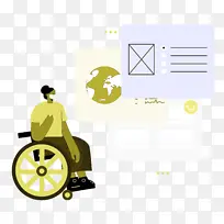 轮椅 人 网页设计