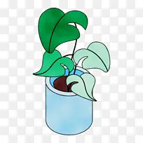 植物 卡通 水彩