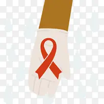 世界艾滋病日 红丝带 字体