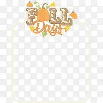 感恩节画框 秋天画框 水彩画