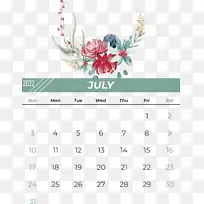 花卉 日历 仪表