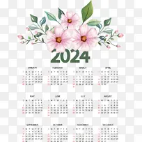 花卉设计 日历 花卉