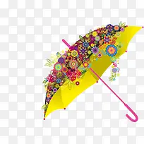 花纹装饰的雨伞