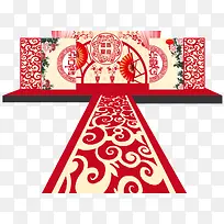 中国风古典传统婚礼舞台