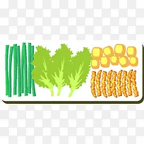 蔬菜拼盘设计素材