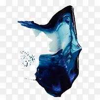 蓝色墨水已抠素材16