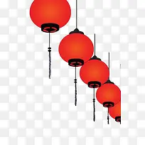 元旦红色喜庆灯笼挂件