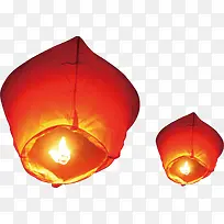 红色孔明灯