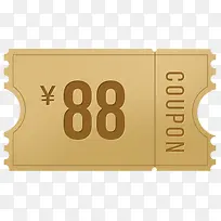 卡通金色优惠券简图