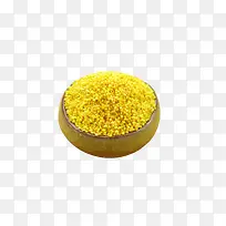 一碗金黄的有机小米