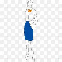 女性工作服素材