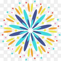 新春彩色烟花素材图片ai矢量元素