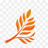可爱小清新装饰海报装饰叶子