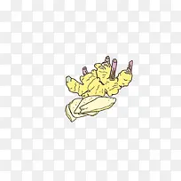 手绘卡通生姜片