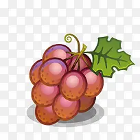 卡通手绘水果装饰海报设计葡萄