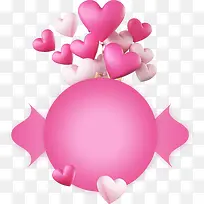 粉色浪漫爱心气球节日装饰