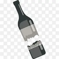 紫黑色葡萄酒酒瓶