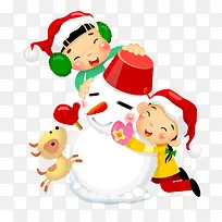 堆雪人的孩子设计