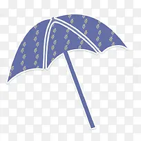 蓝色卡通雨伞