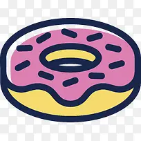 卡通甜甜圈设计图标