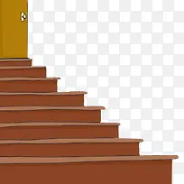 扁平风楼梯间木质楼梯